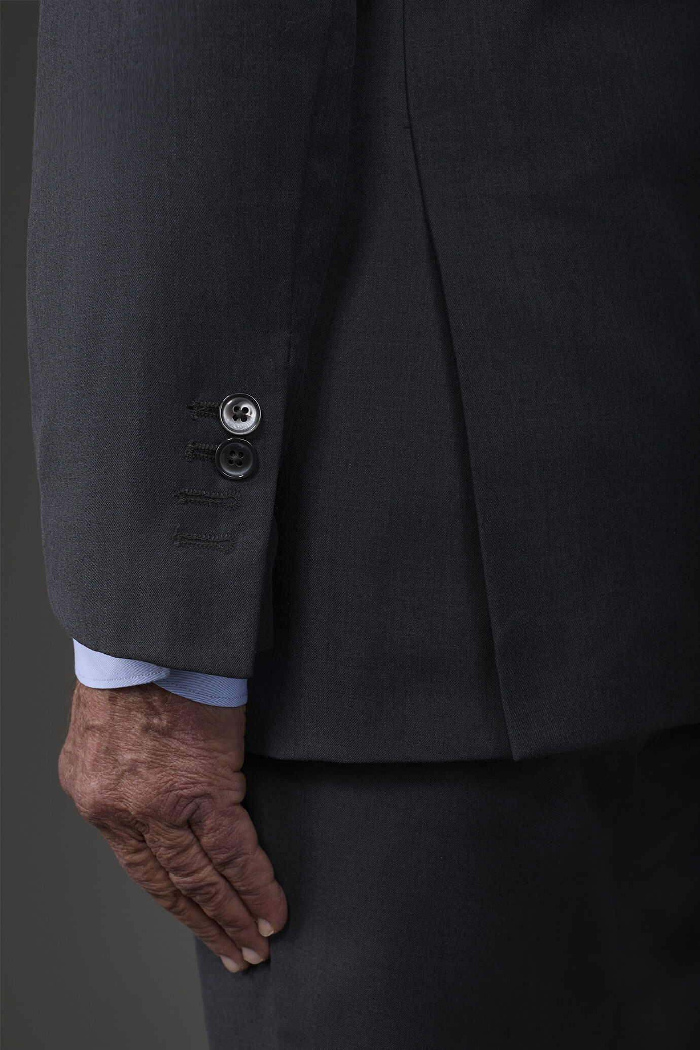 Men's single breasted suit mix size dk grey image number 3